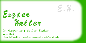 eszter waller business card